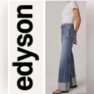 Edyson Women's Blue Wide-Leg Jeans